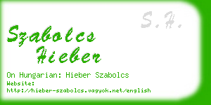 szabolcs hieber business card